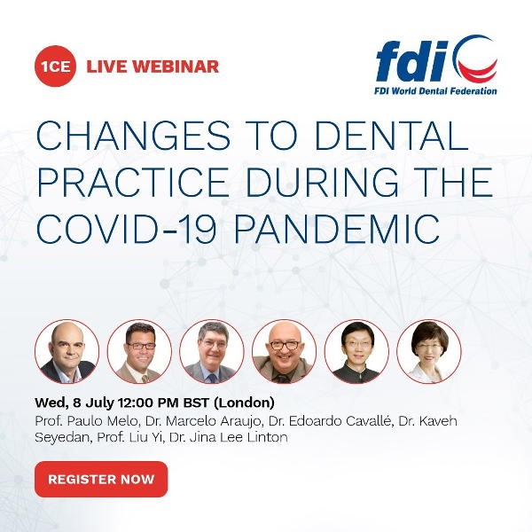 meeting 8 july Join our second webinar on the 8th of July: COVID-19 and dental practice
